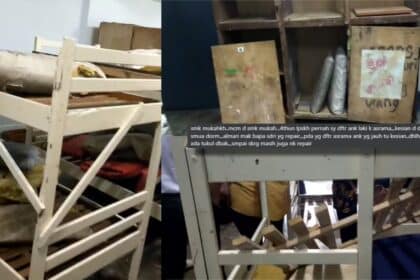 Perabot Rosak Tilam Koyak, Keadaan Asrama Di SMK Mukah Raih Perhatian Netizen