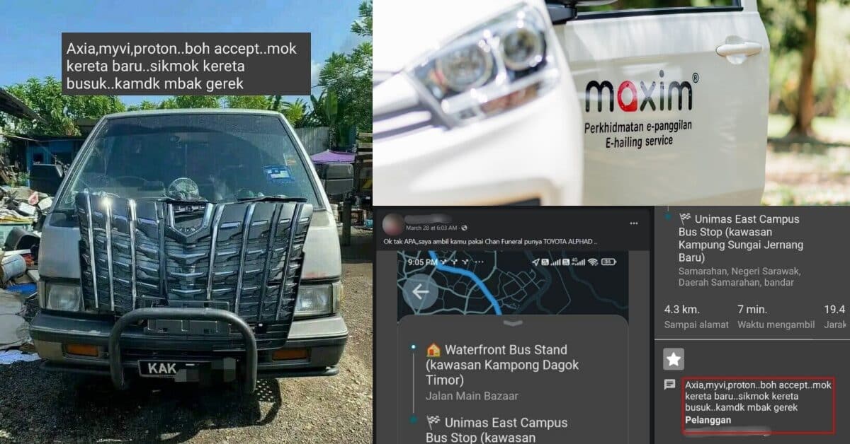 Pesan E-Hailing Tapi Demand Tak Nak Kereta 'Busuk', Pelanggan Dari Unimas Ini Raih Perhatian Netizen