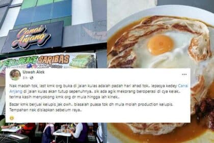 Port Sarapan Favourite Warga Kuching, Canai Anjang Umum Tidak Lagi Beroperasi Di Satok