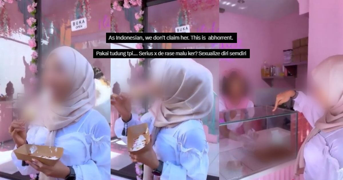 Review Makan Kedai Dessert Dengan Cara Tak Senonoh, Gadis Bertudung Ini Ditegur Netizen