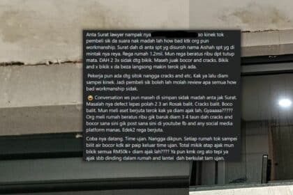Rumah Nilai Berjuta Tapi Kualiti Teruk, Pemaju Perumahan Di Kuching Ini Dikritik Netizen