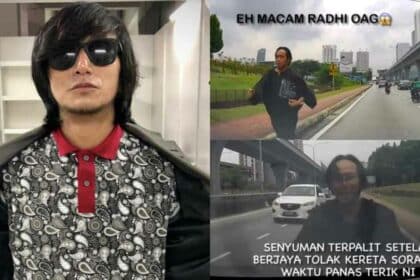 Sanggup 'Mandi Peluh', Radhi OAG Bantu Tolak Kereta Rosak Tengah Jalan Dipuji Netizen