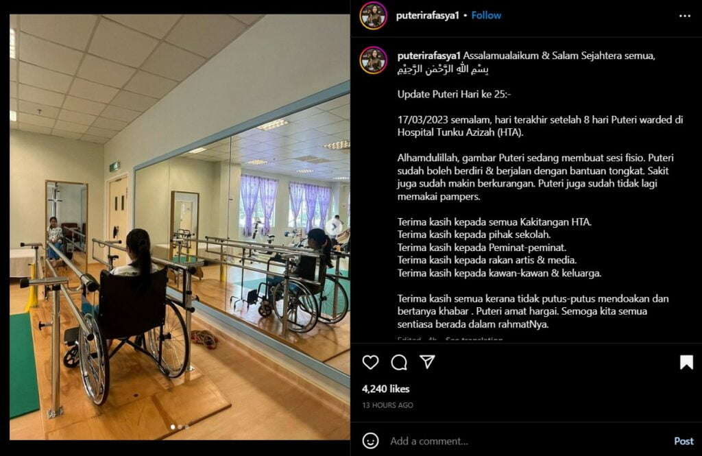 Hampir Sebulan Menanggung Derita 'Prank' Tarik Kerusi, Puteri Kini Berunsur Pulih