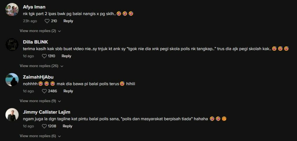 Tidak Mahu Pergi Sekolah, Ibu Siap Bawa Anak Pergi Ke Balai Polis Sarawak Buat Netizen Geli Hati