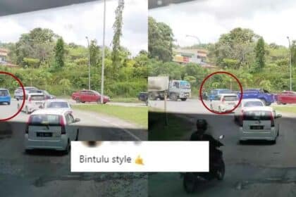Selamba Buat U-Turn Haram, Aksi 'Berani Mati' Pemandu Di Bintulu Buat Netizen Kecut Perut