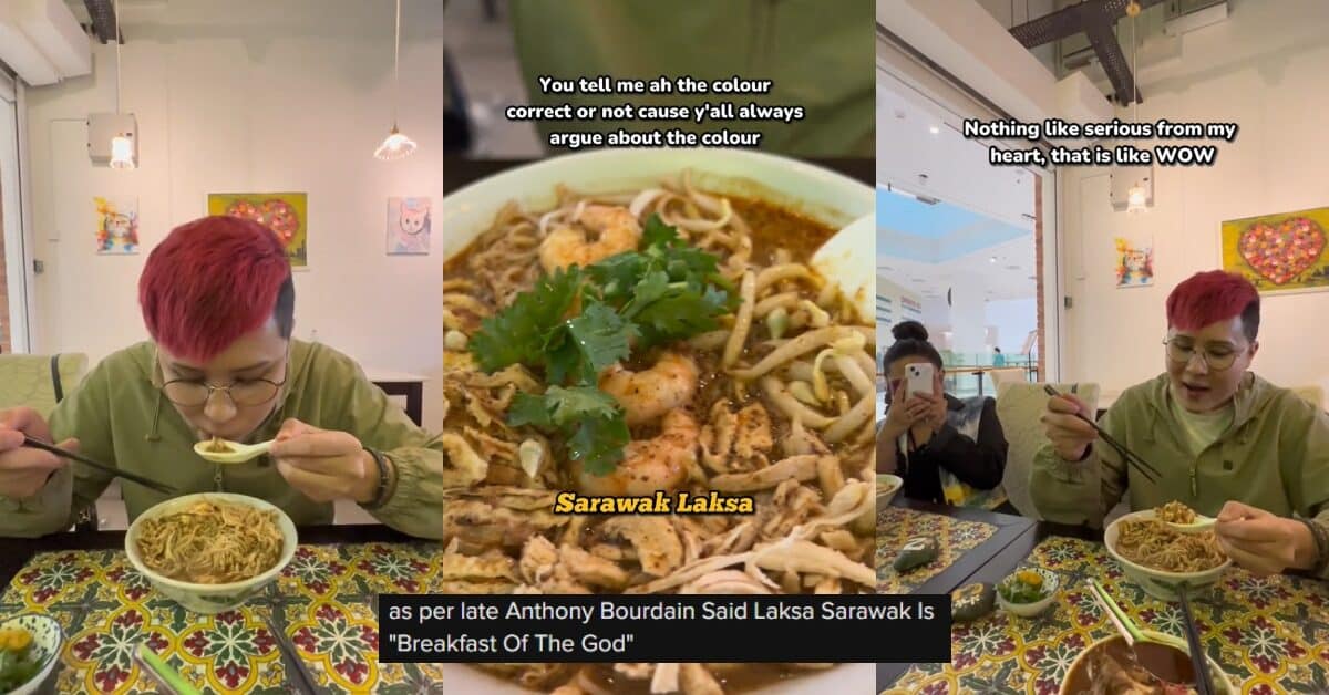 'Speechless' Dibuatnya, Foodie Vlogger Ceddy Puji Keenakan Laksa Sarawak