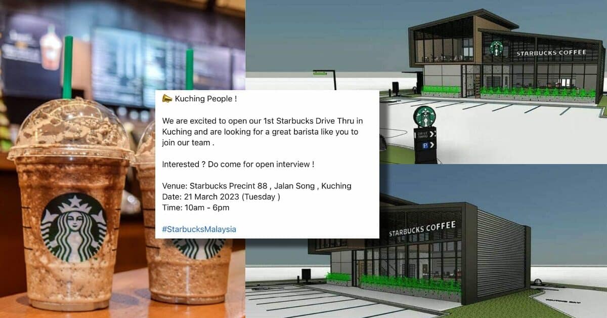 Starbucks Drive Thru Pertama Di Kuching, Bakal Dibuka Tidak Lama Lagi