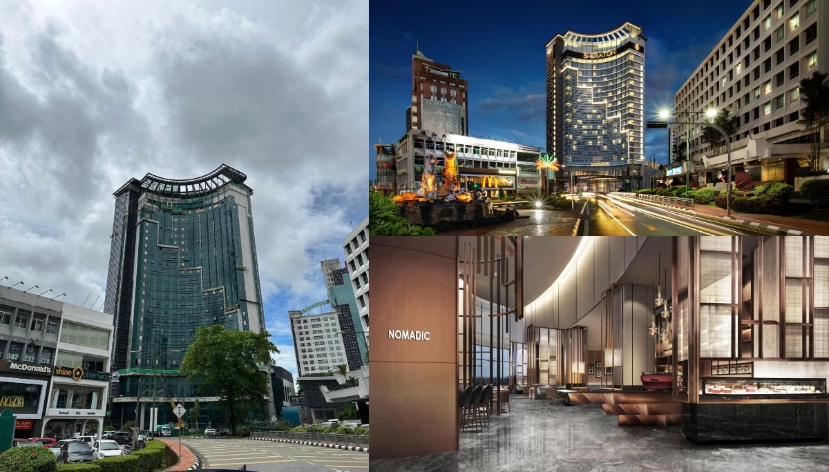 Terletak Di Tengah Kuching, Bangunan Sheraton Hotel Ini Jadi Tumpuan