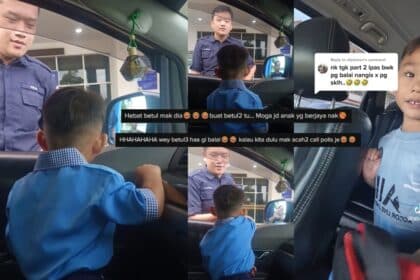 Tidak Mahu Pergi Sekolah, Ibu Siap Bawa Anak Pergi Ke Balai Polis Sarawak Buat Netizen Geli Hati