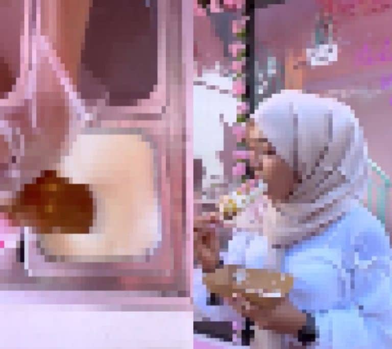 Review Makan Kedai Dessert Dengan Cara Tak Senonoh, Gadis Bertudung Ini Ditegur Netizen
