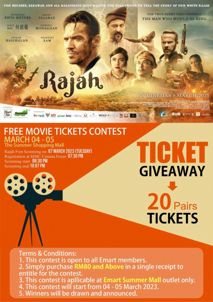 Tayang Filem Rajah Brooke, MmCineplexes Beri Tiket Percuma Tontonan Istimewa Di Summermall