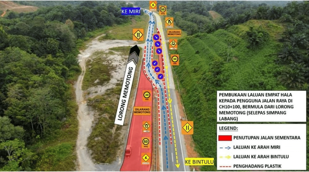 Laluan 4 Lorong Pan Borneo Di Seksyen Bakun Bahagian Bintulu Dan Miri Bakal Dibuka Jumaat Ini