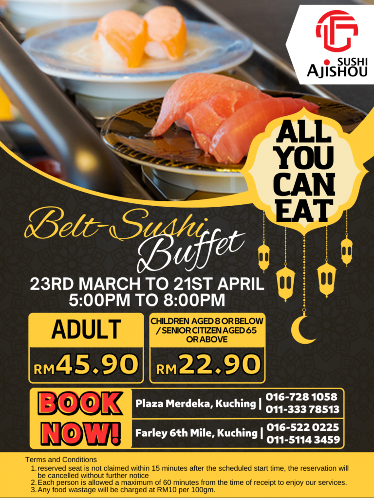 Lain Dari Yang Lain, Ajishou Sushi Tawar Buffet 'Makan Sepuasnya' Sempena Ramadan Ini