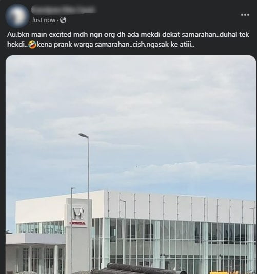 Sangkakan Mekdi Rupanya 'Hekdi', Kongsian Wanita Ini Buat Warga Samarahan Terciduk