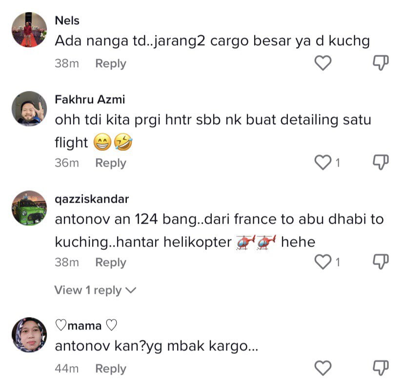 Netizen Kagum Lihat Pesawat Kargo Gergasi, Antonov An-124 Ruslan Mendarat Di Airport Kuching