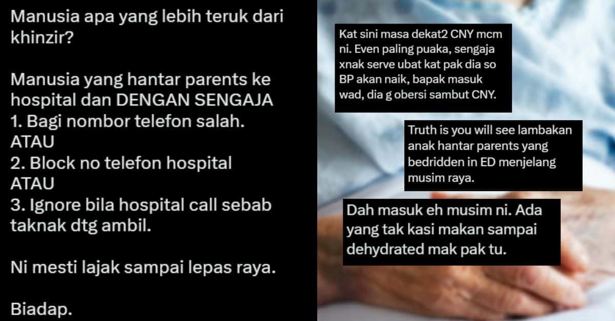 Anak Tak Mahu Jaga, Staff Perubatan Dakwa Ramai Ibu Bapa Sakit Dihantar Ke Hospital Sebelum Perayaan