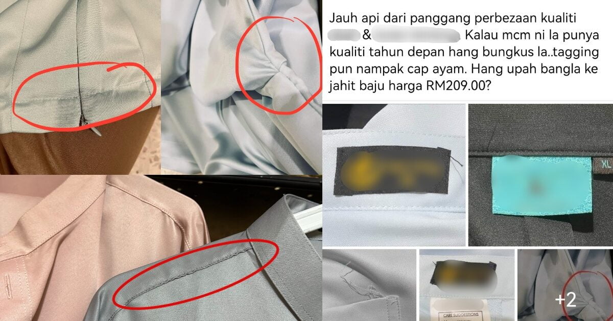 Baju Raya Mahal Sampai RM200 Tapi Kualiti 'Hauk', Netizen Luah Rasa Kesal Terhadap Jenama Popular Ini