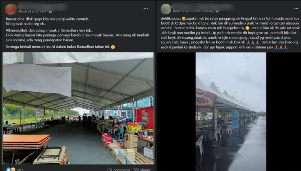 'Ramai Yang Nak Jadi Organizer', Netizen Pertikai Bazaar Ramadan Terlalu Banyak Di Kuching