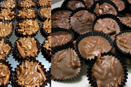 Cuma 2 Bahan Sahaja, Ini Resipi Biskut Coklat Almond Crunchy Tanpa Guna Oven