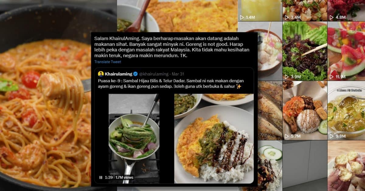 Ditegur Guna Minyak Masak Berlebihan Dalam Masakan, Khairul Aming Tampil Bagi Penjelasan