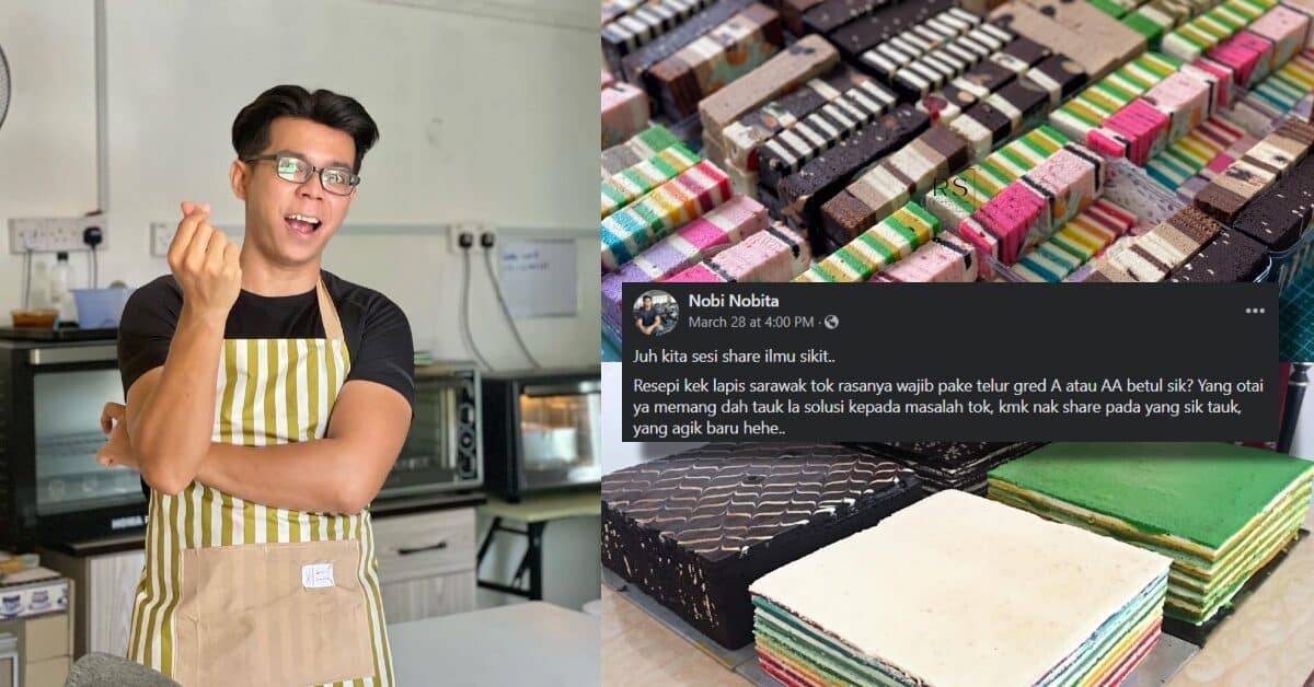 Harus Guna Telur Gred A Atau AA, Lelaki Ini Kongsi Tips Untuk Hasilkan Kek Lapis Sedap
