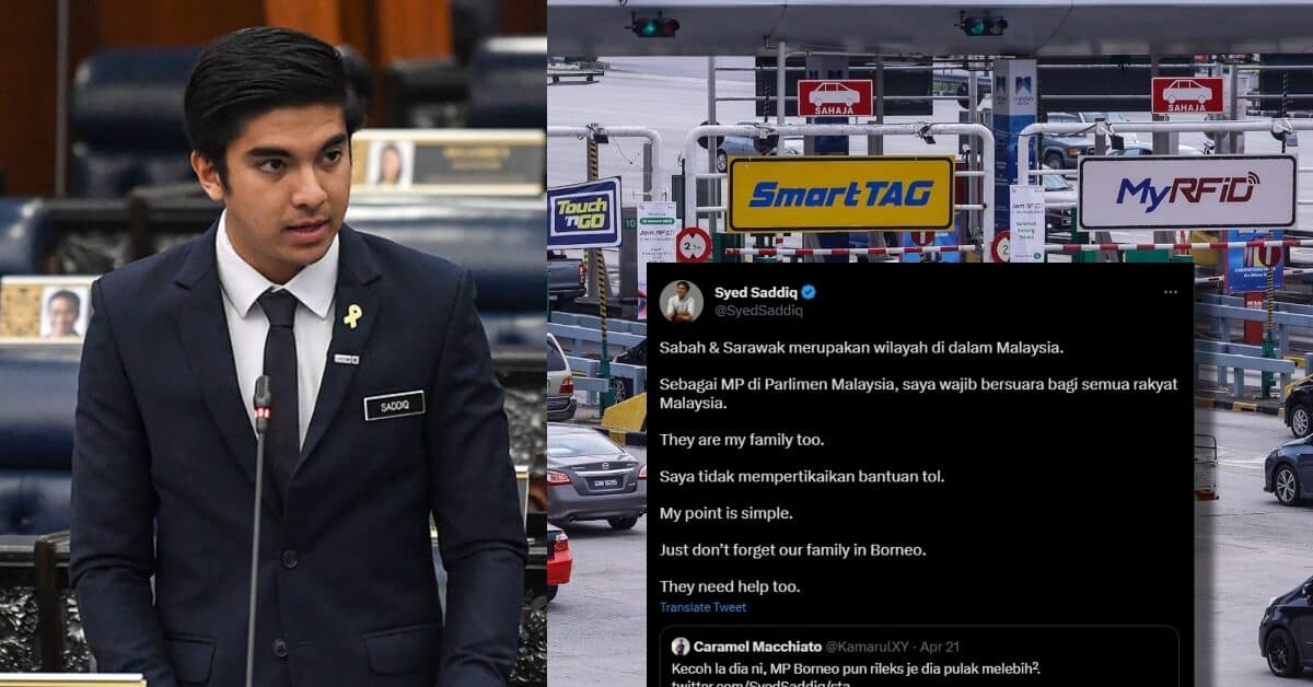 'Jangan Lupa Dengan Orang Borneo', Syed Saddiq Persoal Manfaat Tol Percuma Buat Sabah Sarawak