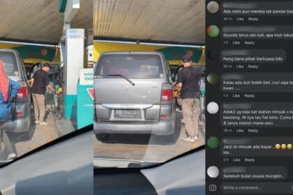 Lagi Kenderaan No Plat Asing Dilihat Isi Minyak RON95 Di Petronas Bintulu