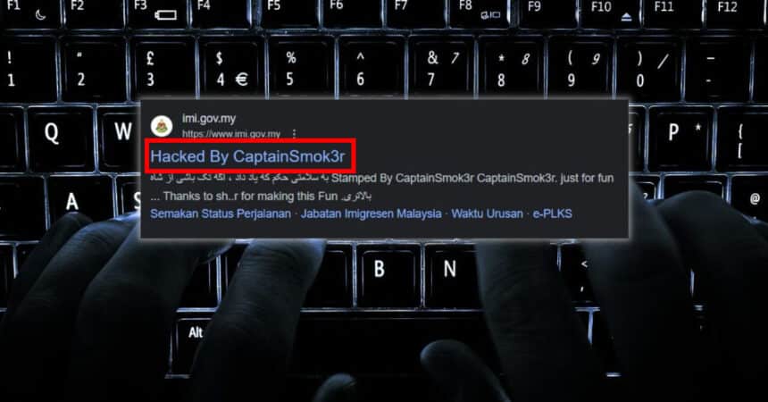 Laman Web Rasmi Imigresen Digodam Oleh 'CaptainSmok3r', Dakwa Hanya Untuk Suka-Suka