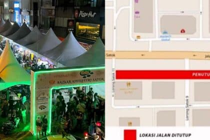 Notis Penutupan Sementara Jalan Satok Sempena Pembukaan Bazar Aidilfitri Hingga 21 April