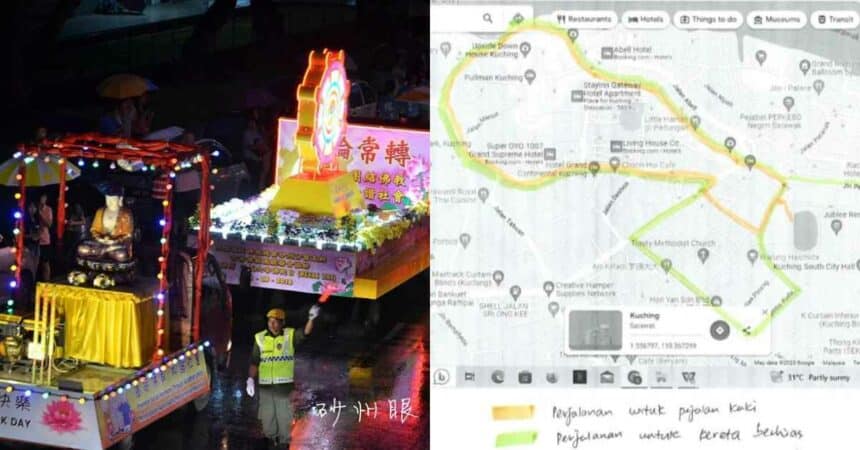 Penutupan Beberapa Jalan Sekitar Kuching Sempena Perarakan Hari Wesak