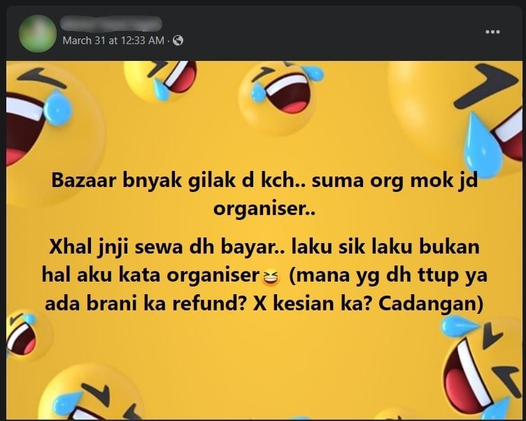 'Ramai Yang Nak Jadi Organizer', Netizen Pertikai Bazaar Ramadan Terlalu Banyak Di Kuching