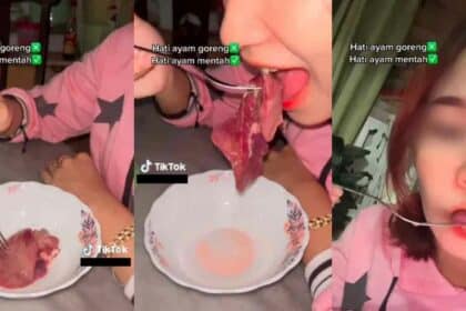 Selamba Makan Hati Ayam Mentah, Perkongsian Wanita Ini Buat Netizen 'Loya Tekak'