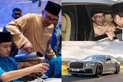 Sempoi Naik 'Bentley Flying Spur', Warga Kuching Teruja Sambut Kedatangan PMX Ke Sarawak