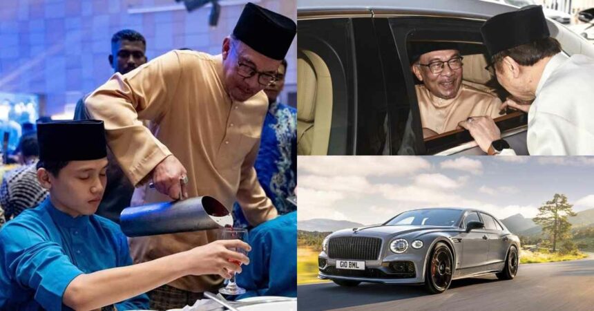 Sempoi Naik 'Bentley Flying Spur', Warga Kuching Teruja Sambut Kedatangan PMX Ke Sarawak