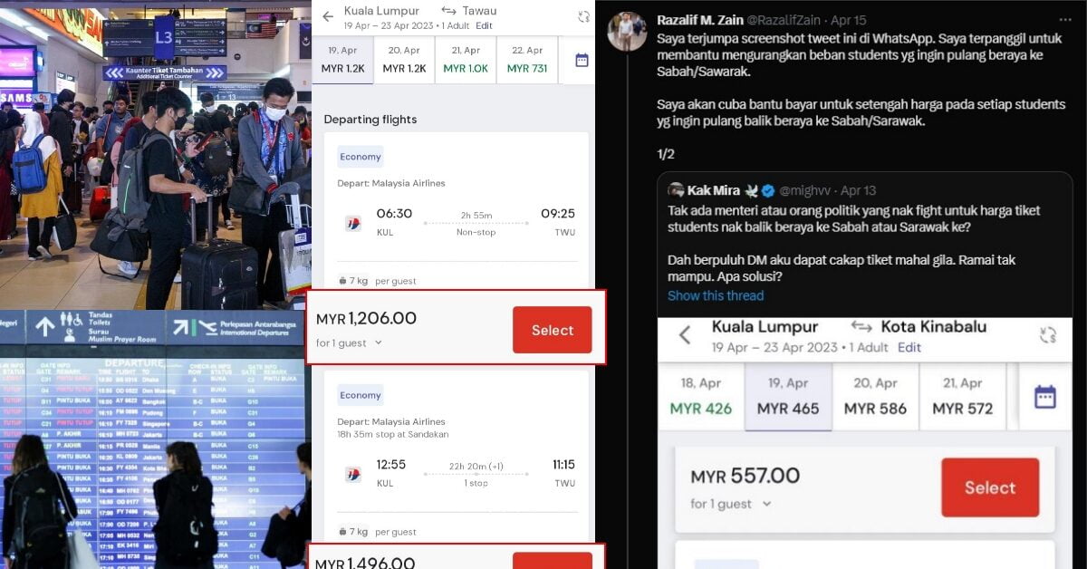 Tambang Mahal, Individu Ini 'Offer' Separuh Harga Tiket Untuk 300 Pelajar Balik Sabah Sarawak