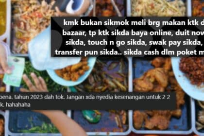 Tiada Pilihan Bayar 'Online' Di Bazaar, Netizen Bersetuju Pilihan Itu Harus Ditawarkan