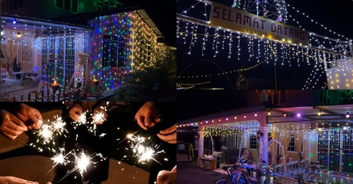'Tok Nang Next Level', Kampung Serpan Laut Meriah Dengan Lampu Lip Lap Buat Netizen Teruja
