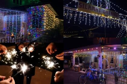 'Tok Nang Next Level', Kampung Serpan Laut Meriah Dengan Lampu Lip Lap Buat Netizen Teruja