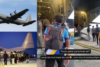 'Turun Pakai Parachute Ke?', Student UPNM Balik Raya Naik Pesawat C-130 Hercules Buat Netizen Teruja