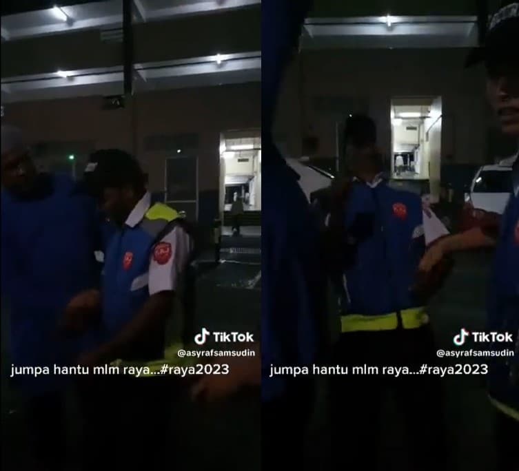 [VIDEO] 'Tak Keruan' Setelah Terserempak Hantu Raya, Netizen Merasa Kasihan Dengan Pak Guard Ini
