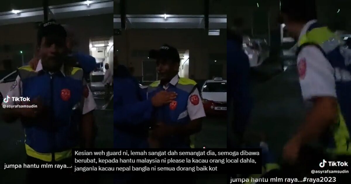 [VIDEO] 'Tak Keruan' Setelah Terserempak Hantu Raya, Netizen Merasa Kasihan Dengan Pak Guard Ini