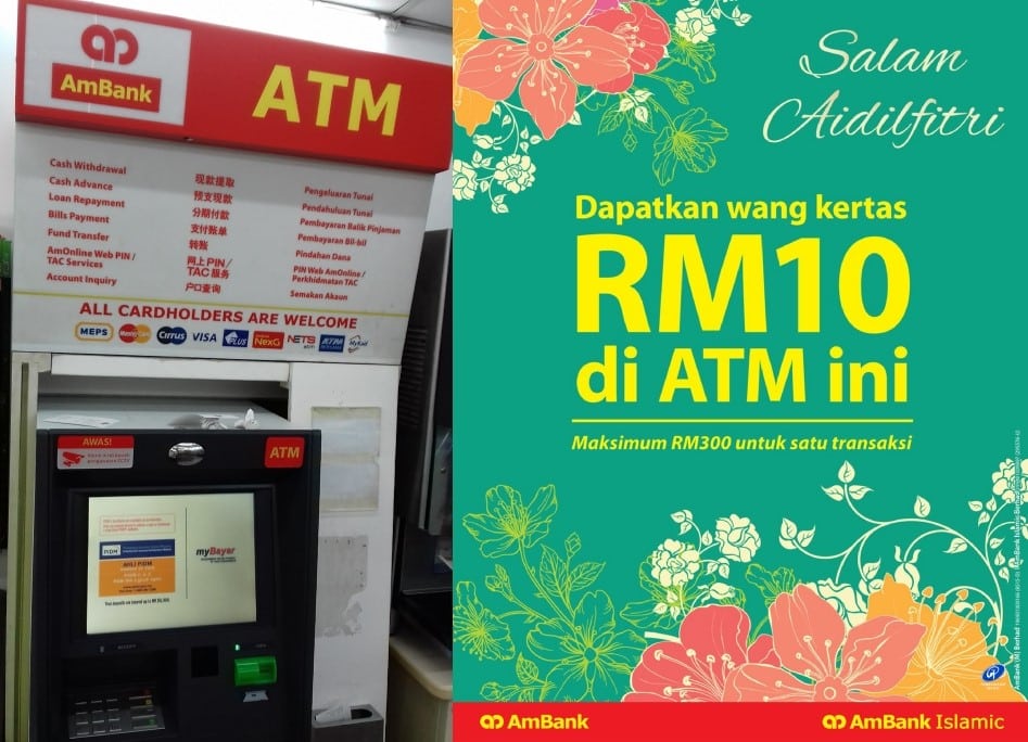 Tak Perlu Beratur Di Kaunter Untuk Tukar Duit Raya, Ini Senarai Bank Mesin ATM Di Sabah Sarawak