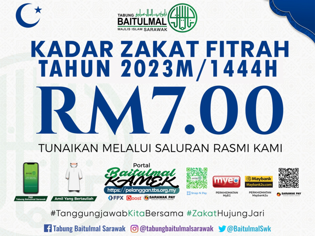 'Zakat Hujung Jari', Ini Panduan Bayar Zakat Fitrah Sarawak Secara Online