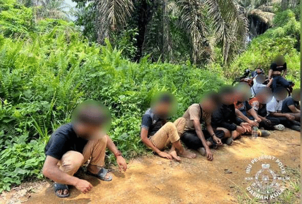 Gara-Gara Lapar Dan Rindu Hidangan Raya, Mat Rempit Keluar Dari Kebun Sawit Serah Diri