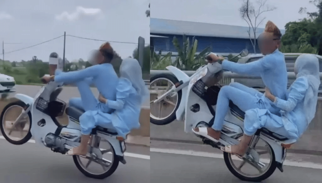 Lelaki Tular Buat Aksi 'Wheelie' Bersama Isteri Mengaku Bersalah Di Mahkamah Hari Ini