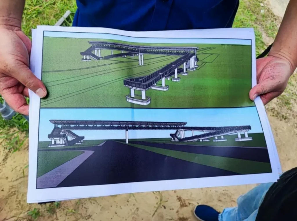 Jejantas Mesra OKU Pertama Di Miri, Jejantas Tudan Dijangka Siap Mei Tahun Depan