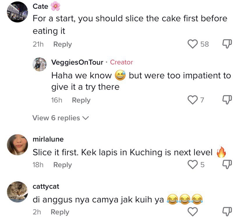 Makan Kek Lapis Macam Makan Sandwich, Mat Salleh Ini Cuba Kek Lapis Sarawak Buat Kali Pertama