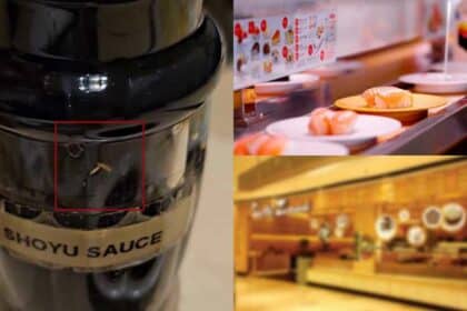 2 Hari Cirit-Birit, Pelanggan Dedah Ulat 'Bersarang' Dalam Botol Kicap Di Kedai Sushi Terkenal