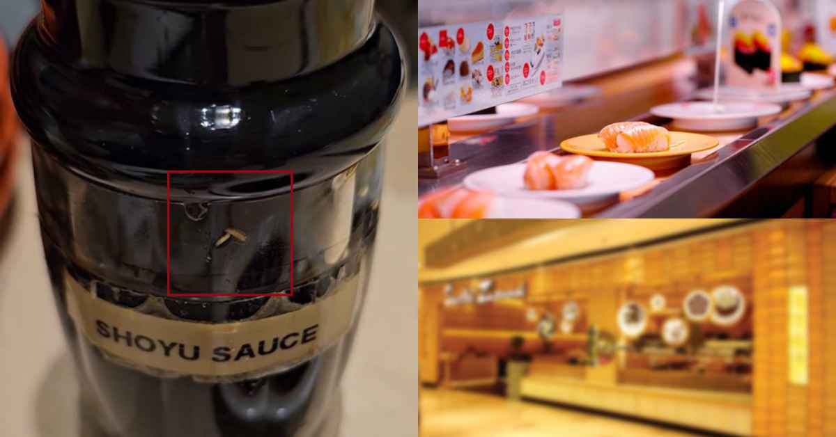 2 Hari Cirit-Birit, Pelanggan Dedah Ulat 'Bersarang' Dalam Botol Kicap Di Kedai Sushi Terkenal