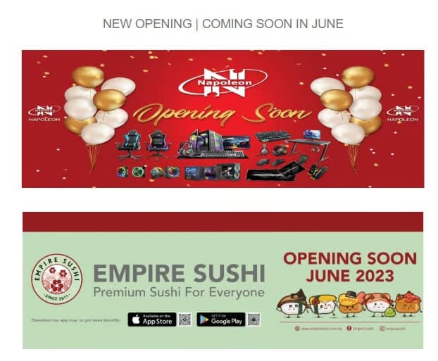 Berita Baik, Empire Sushi Bakal Buka Cawangan Pertama Sarawak Di Vivacity Megamall